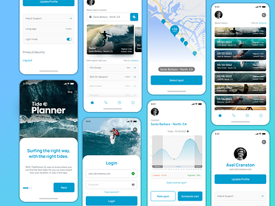 TidePlanner - UX/UI App design app design atomic design design inspiration design systems figma graphic design mobile prototyping ui user flows user personas ux ux ui wireframing