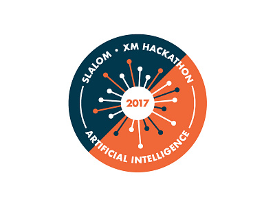 Slalom AI Hackathon ai artificial intelligence badge blue boston chicago futura future hackathon orange seattle slalom