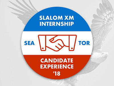 Slalom Internships Sticker - 2018 badge election elections hands illustration internships seattle slalom sticker toronto