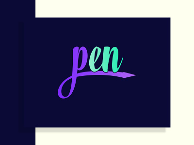 Typography logo concept branding business logo design gradient logo logo minimalist logo modern logo pen typography usa design