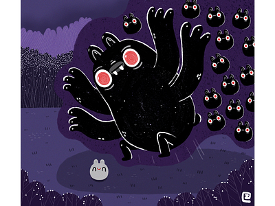 Shadow art artwork creature cute digital illustration illustrator monster procreate