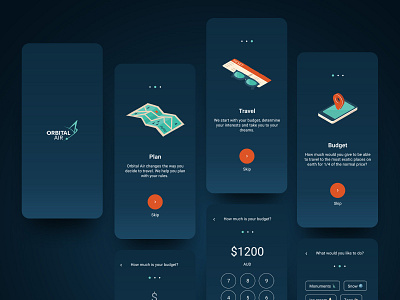 Orbital Air app cx design orbital air product design travel app ui design ux design