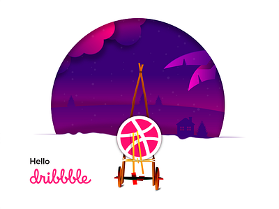 Hello Dribble bangla debut design dribbble first hello thanks village