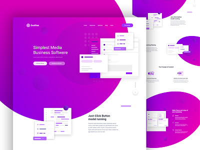 Exchange Landing Page dashboard design digital portfolio profile simple template typography web webdesign website