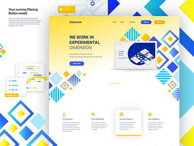 Landing Page dashboard design digital portfolio profile simple template typography web webdesign website