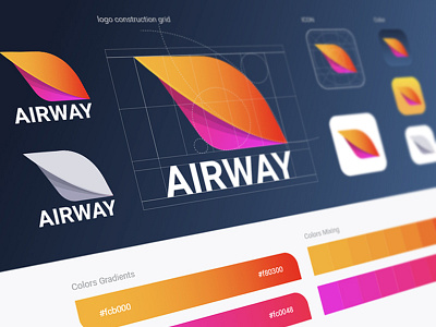 Logo Airway dashboard design digital logo profile simple template typography web webdesign website