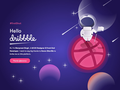 Hello Dribbble! firstshot hello dribble welcome shot