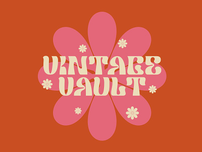 Thrift Store Logo: Vintage Vault - Prompt No. 108 - 10 min. 70s clothes hippie logo retro thrift store vintage
