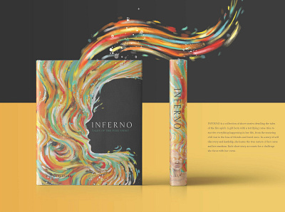 Inferno Dust Jacket and Spine book cover book design character art character design creative writing design digital art editorial design graphic design illustration mock up writing