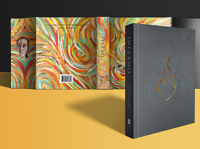 Inferno Cover | Hardcover and Dust Jacket book cover book cover design book design character design creative writing design digital art dust jacket editorial design graphic design hardcover illustration impressionism logo mock ups short stories writing