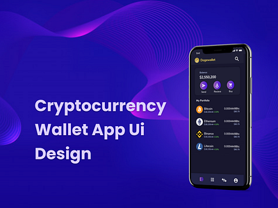 Cryptocurrency wallet app Ui design