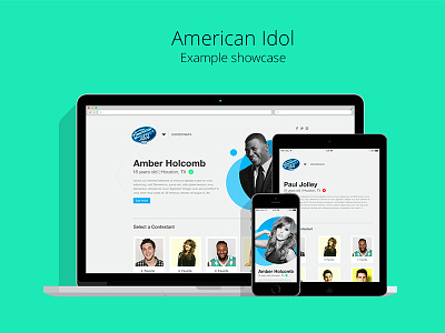 American Idol Web Mockup concept design mockup music neonroots ui web
