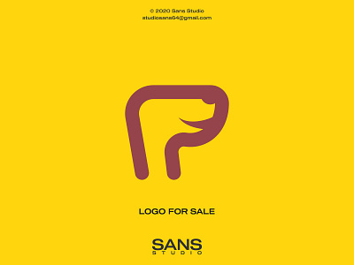 Monogram P Face Dog branding corporate identity design flat graphic design logo mascotlogo minimal modern logo monogram logo simple