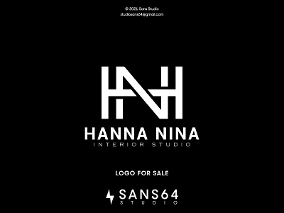 Letter HN or NH | LOGO FOR SALE corporate identity lettermark logo logo for sale minimal modern logo monogram logo simple typography