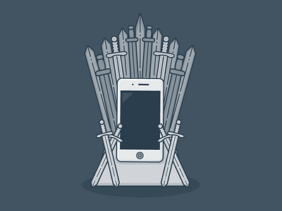 Game Of Phones game of phones game of thrones grey illustration iphone phone sword throne validation verification