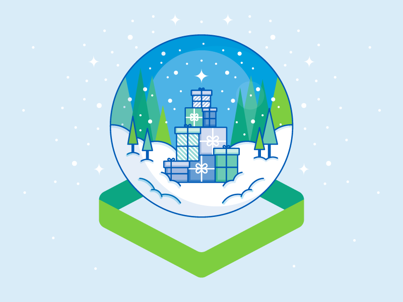 Snow Globe Logo Illo by Milly Hilton on Dribbble