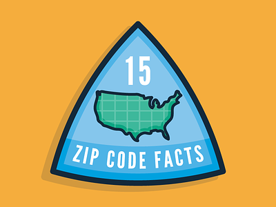 15 Zip Code Facts address america badge code country illo illustration mail post usa zip zone