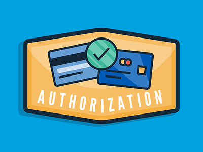 Authorization Badge authorization badge card code credit illo illustration patch zip