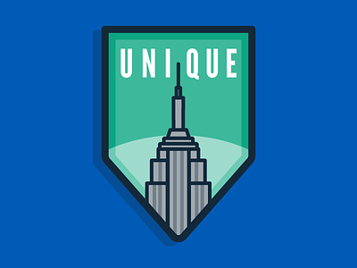 Unique Zip Code Badge address badge building code empire illustration mail new york patch state unique zip