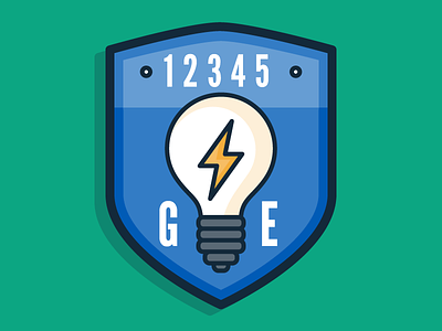 Zip Code 12345 - General Electric 12345 badge bulb code delivery illo illustration light mail new york patch zip