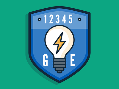 Zip Code 12345 - General Electric 12345 badge bulb code delivery illo illustration light mail new york patch zip