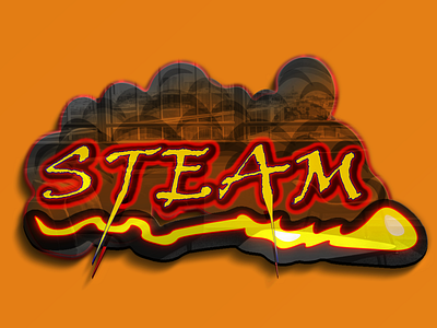steam branding design icon illustration logo