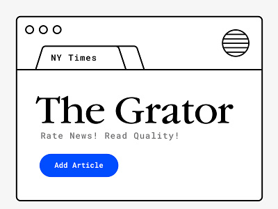 The Grator — Critical News Community clean community extension news paper read social social media ui ux