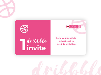 Dribbble Invitation dribbble best shot dribbble invitations dribbble invite free freebie php100