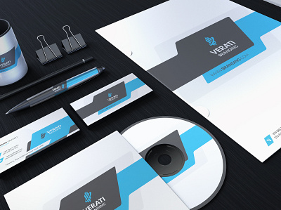 Stationary Branding Identity a4 branding business business card business letterhead corporate creative design flyer freebie