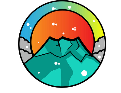 Mountain adobe branding design flat illustration logo
