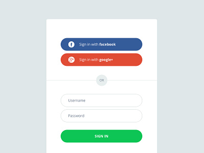 Login / Sign up form button clean facebook form google login modal register sign up ui user interface ux