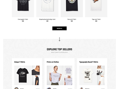 Frontpage T-shirt ecommerce by Drasius M. on Dribbble