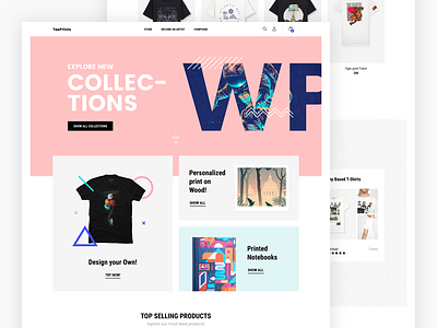 Frontpage T-shirt ecommerce