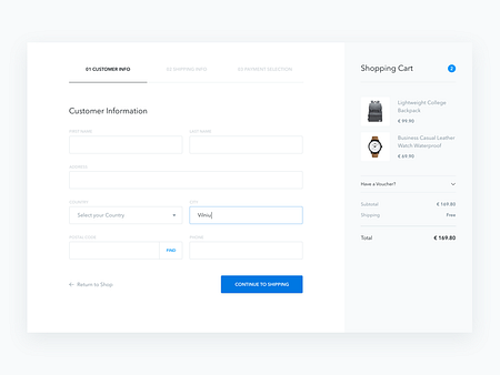 Freebie .sketch Checkout step one by Drasius M. on Dribbble