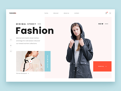 fashion layout clean clothes design ecommerce fashion frontpage header layout minimal product ui ux