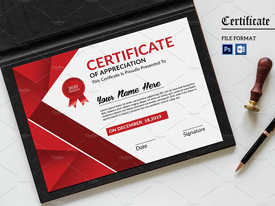 Printable Certificate appreciation award certificate certificate template college certificate company certificate corporate certificate modern certificate photoshop template school certificate