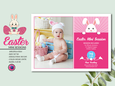 Easter Mini Session Template digital marketing easter easter mini easter mini session marketing marketing board mini session photography photography template photoshop template spring mini session