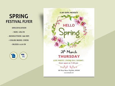 Spring Festival Flyer Template