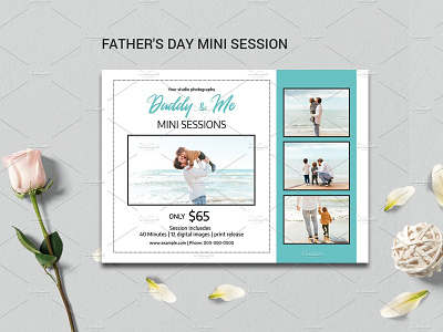 Father's Day Mini Session blog board dad and me daddy and me fathers day fathers day mini fathers day mini session fathers day photography marketing board mini session photography board photoshop template