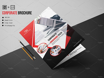 Business Bifold Brochure bifold brochure business brochure clean company brochure corporate brochure creative minimal multipurpose photoshop template professional promotional