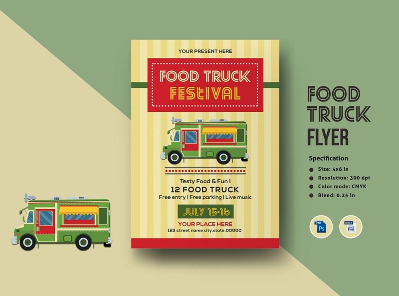 Food Truck Flyer Template by Mukhlasur Rahman on Dribbble