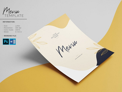 Printalble Restaurant menu template