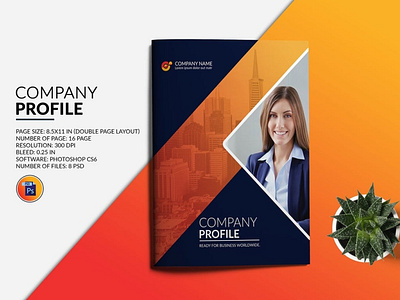 Company Profile Brochure Template business brochure clean company brochure company profile corporate brochure creative profile minimal multipurpose photoshop template profile brochure