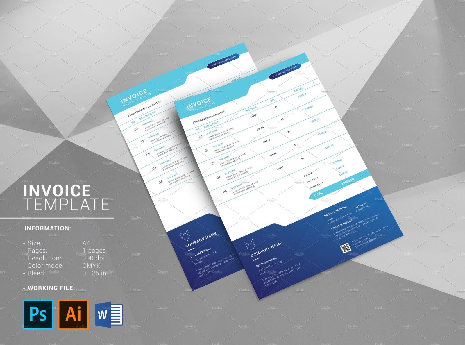 microsoft office invoice template freee