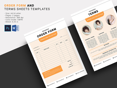 Order Form and Terms Sheets business form invoice ms word order form photoshop psd retail order form retail order form terms sheet wholesale order form wholesale order form word
