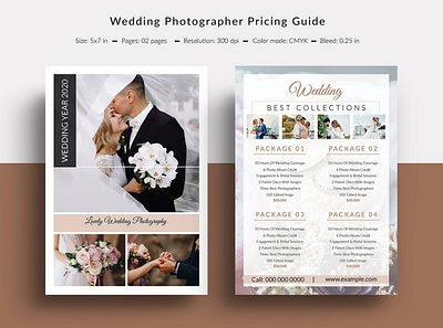 Wedding Photography Pricing Guide editable photographer photography photography price list photography pricing guide photoshop template psd wedding wedding photography