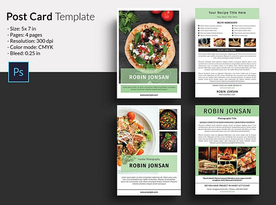 Food Postcard Flyer Template flyers food food flyer food postcard food template multipurpose postcard photoshop template postcard postcard template psd