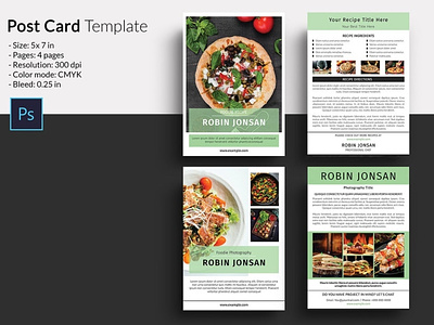 Food Postcard Flyer Template