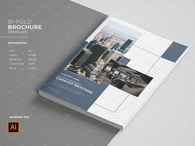 Business Bifold Brochure bifold brochure business bifold brochure business brochure clean company brochure corporate brochure illustrator template minimal modern promotional proposal