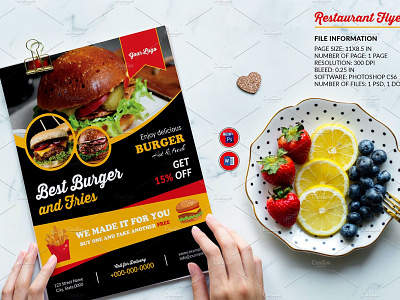 Restaurant Flyer Designs Themes Templates And Downloadable Graphic Elements On Dribbble